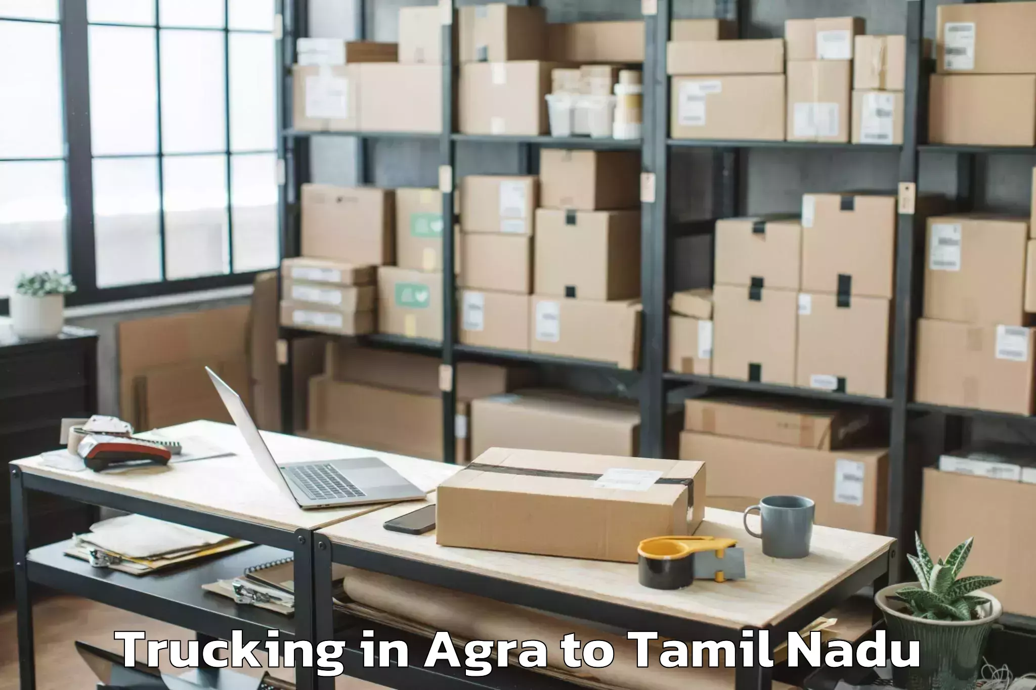 Hassle-Free Agra to Vadakku Valliyur Trucking